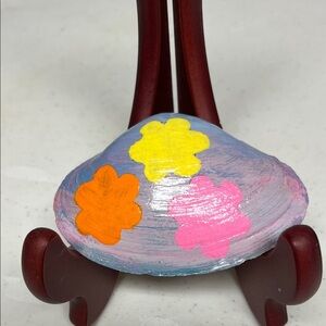 Hand Painted Colorful Seashell Decor